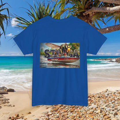 STINGA Australian Water Ski Racing Tribute T-shirt celebrating the incredible success of the Connelly known as simply LEGEND in ski racing