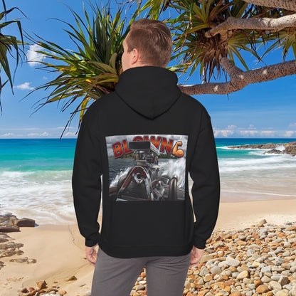 MIRAGE BLOWN MOTOR design from the Bad Lad Oz Ski Racing Tribute Collection Hoodies