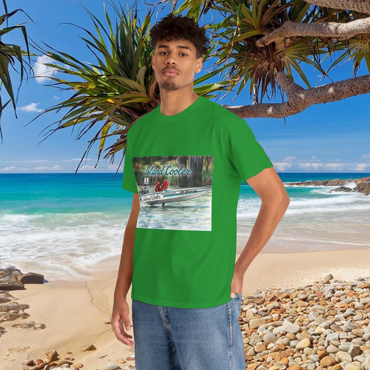 ISLAND 🏝️ COOLER Australian Water Ski Racing Tribute Range T-shirt Celebrates the Original Kings of the Murray
