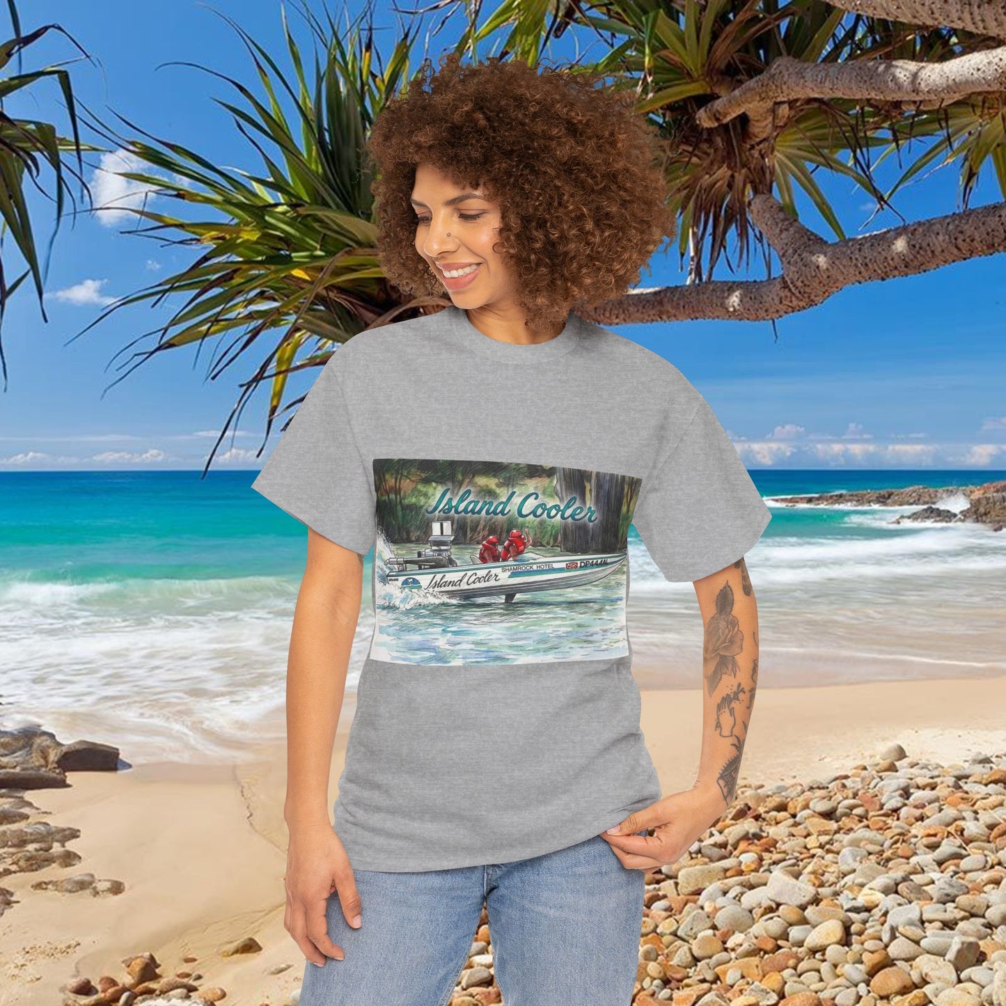 ISLAND 🏝️ COOLER Australian Water Ski Racing Tribute Range T-shirt Celebrates the Original Kings of the Murray
