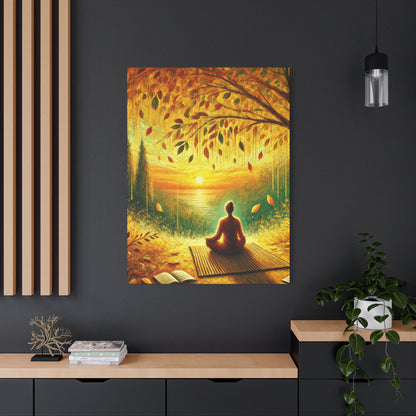 Hand Painted Canvas Wall Art Print - Meditation