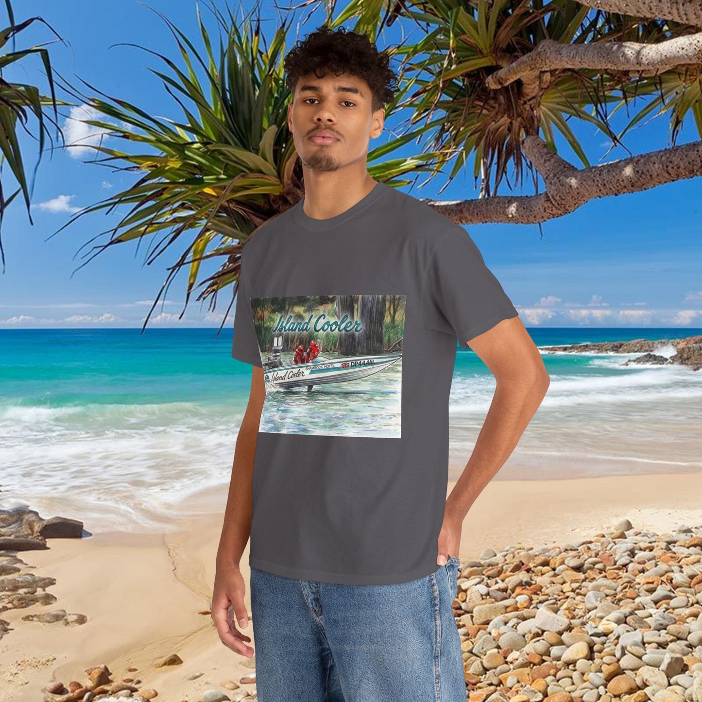 ISLAND 🏝️ COOLER Australian Water Ski Racing Tribute Range T-shirt Celebrates the Original Kings of the Murray