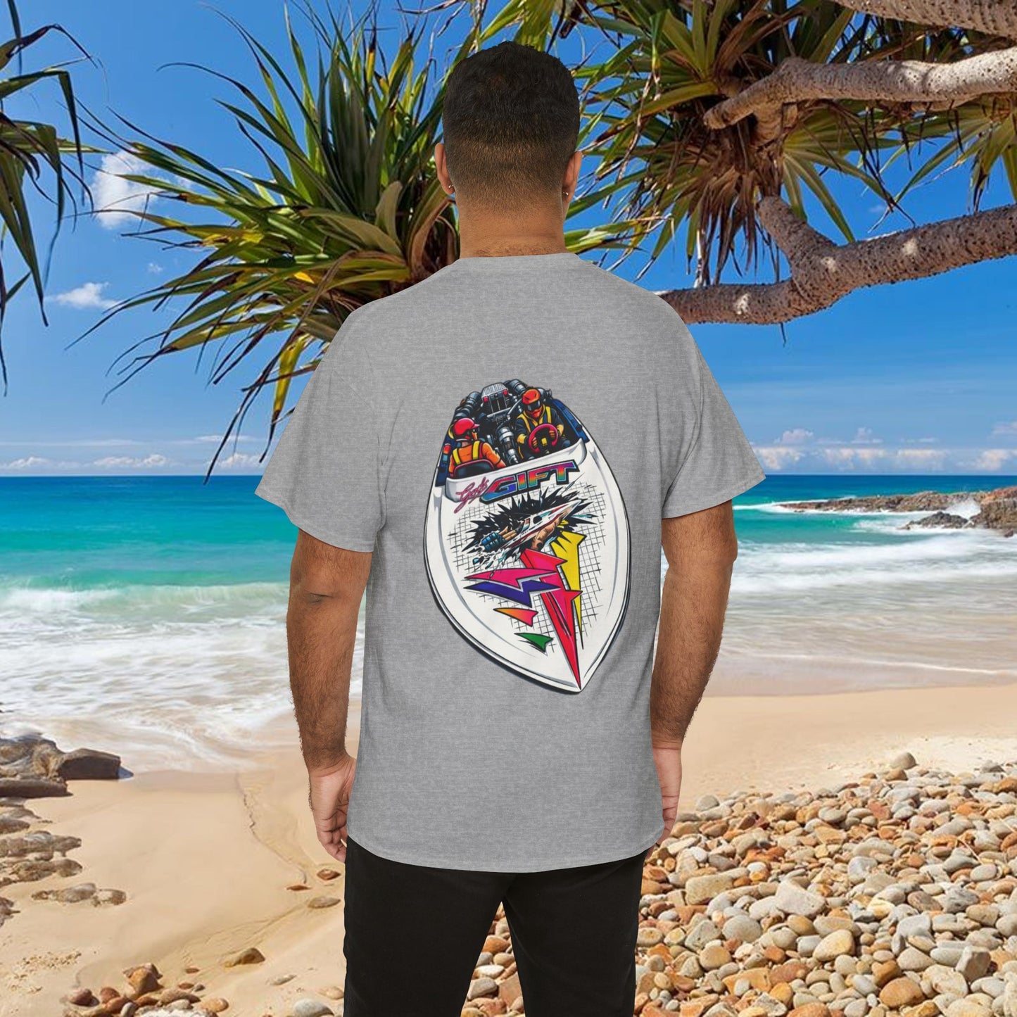 LIMITTED ADDITION Gods Gift Front & Back Waterski Racing Tribute Tee | Twin Turbo Old School Aussie Champion Game Changer