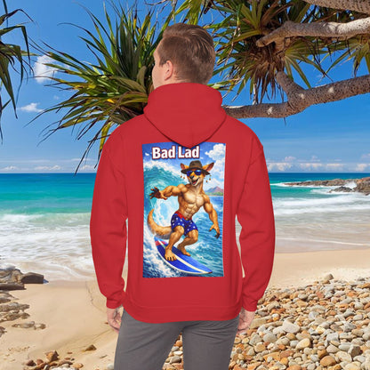 Bad Lad Oz Surfing Kangaroo Unisex Hoodie
