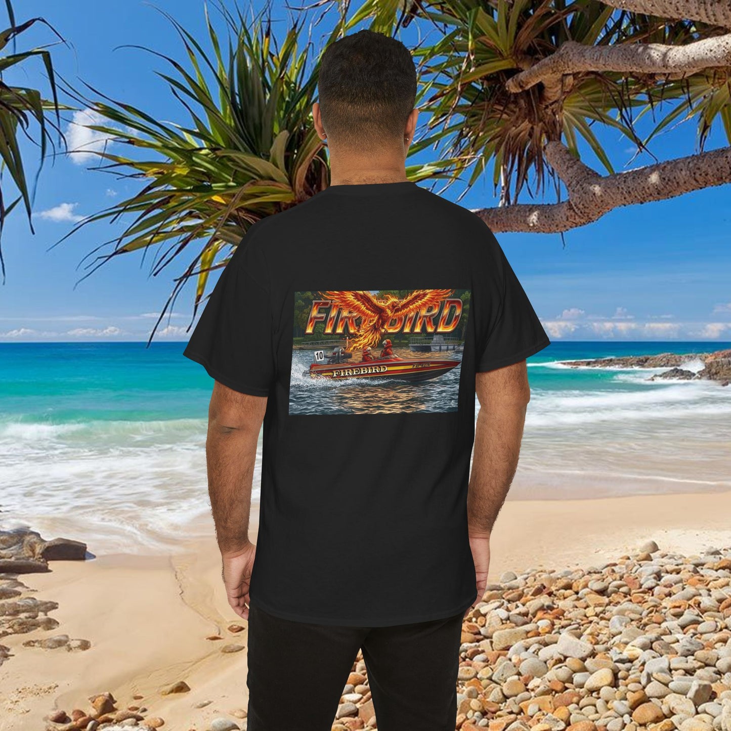 FIREBIRD Australian Water Ski Racing Tribute T-shirt celebrating a favourite of the sport globally for multiple decades and Championships