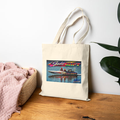 Gods Gift Canvas Tote Bag is a vivid and wild Tribute colour printed Bag with Dual Sided Printing to choose from