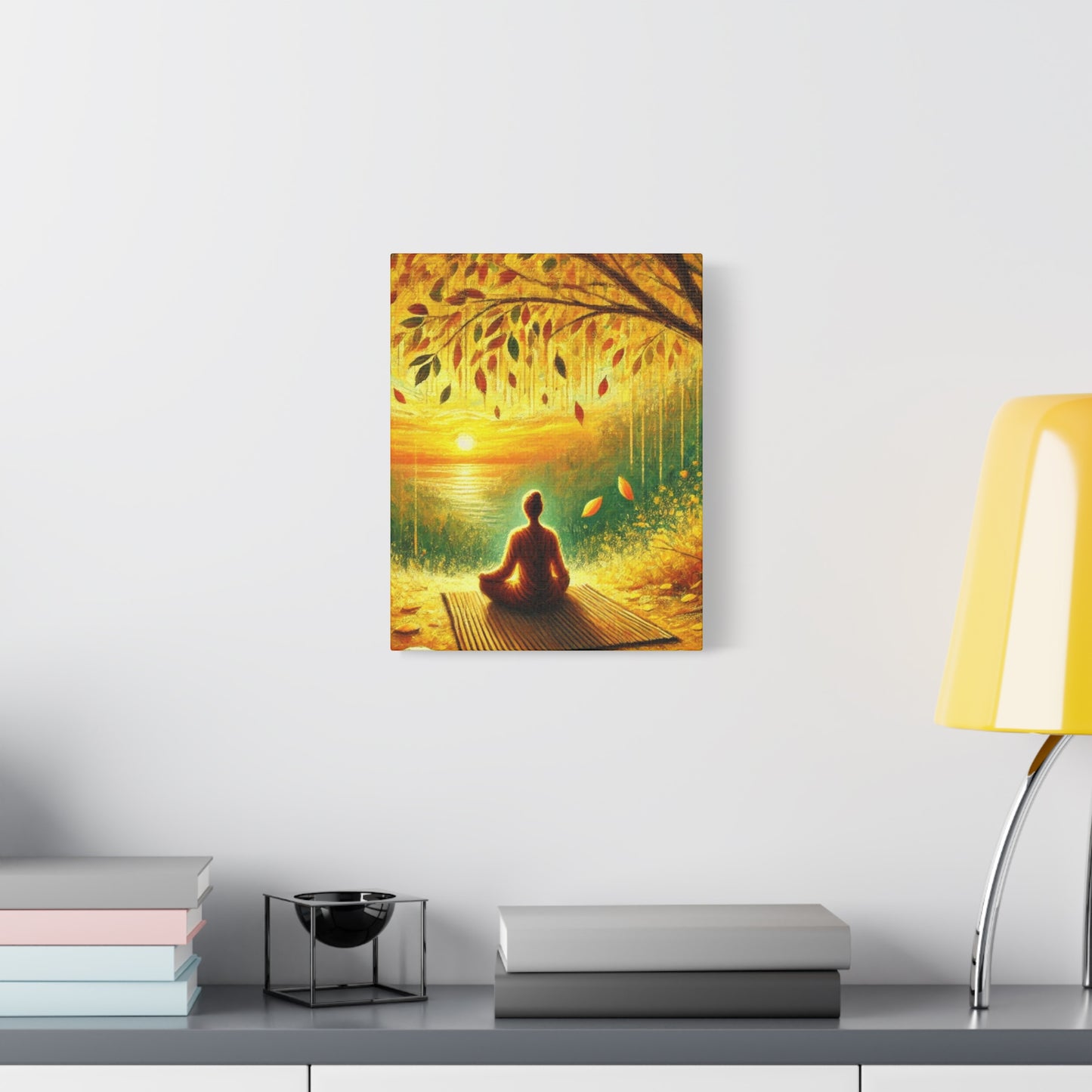 Hand Painted Canvas Wall Art Print - Meditation