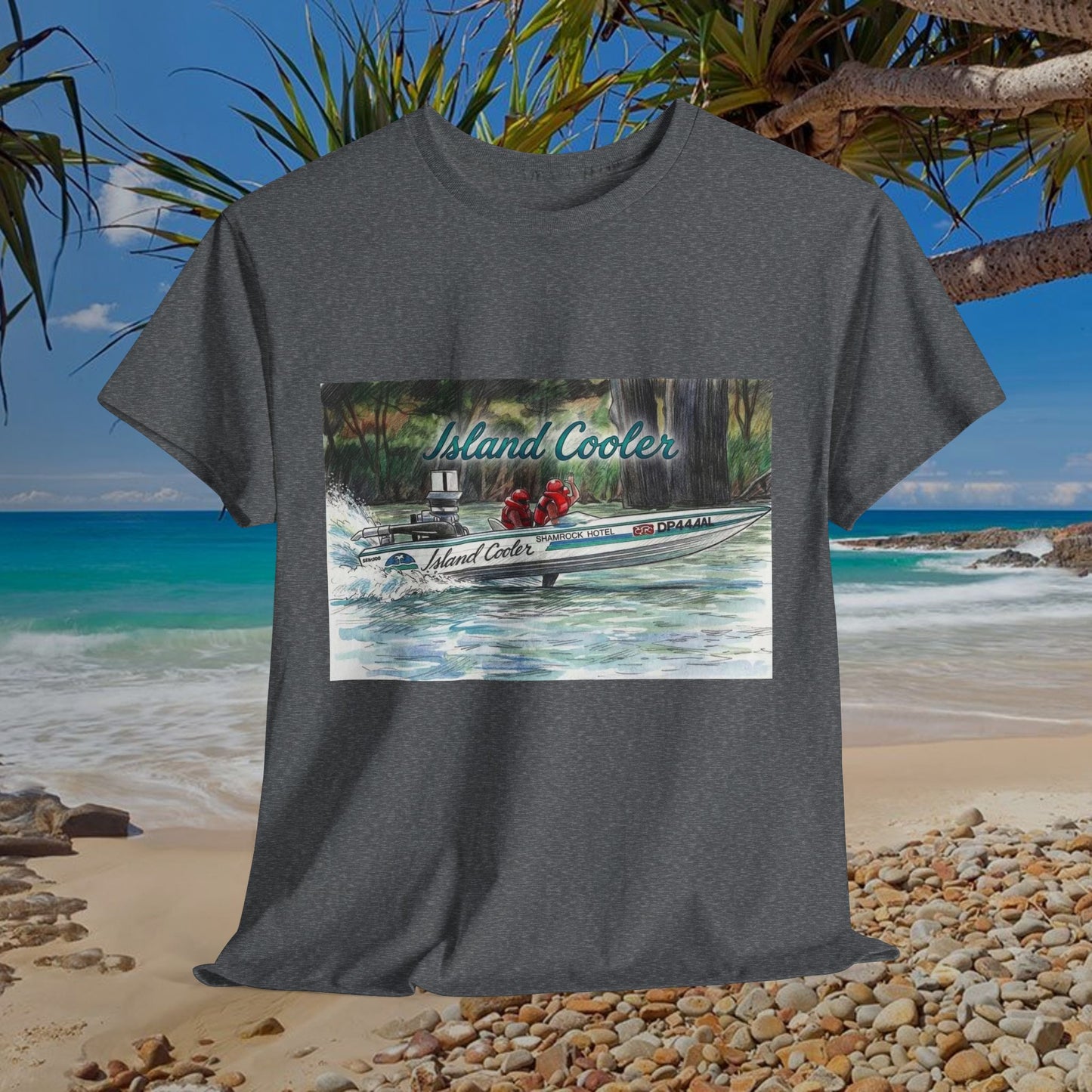 ISLAND 🏝️ COOLER Australian Water Ski Racing Tribute Range T-shirt Celebrates the Original Kings of the Murray