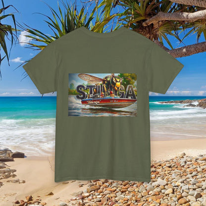 STINGA Australian Water Ski Racing Tribute T-shirt celebrating the incredible success of the Connelly known as a LEGEND in ski racing