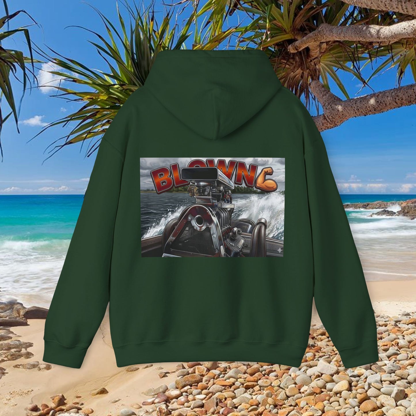 MIRAGE BLOWN MOTOR design from the Bad Lad Oz Ski Racing Tribute Collection Hoodies