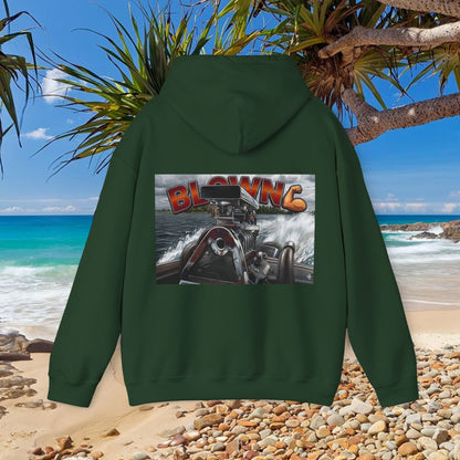 MIRAGE BLOWN MOTOR design from the Bad Lad Oz Ski Racing Tribute Collection Hoodies