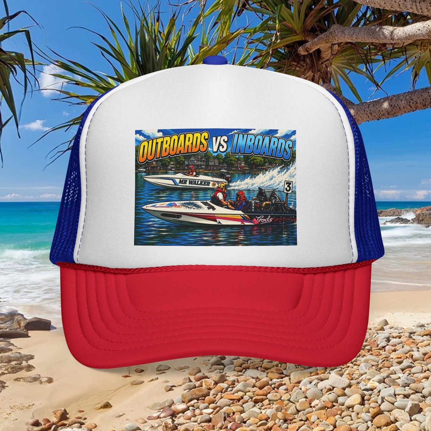 The Iconic GODS GIFT vs Mr WALKER battle is on this Bad Lad Oz Water Ski Racing Tribute Trucker Cap