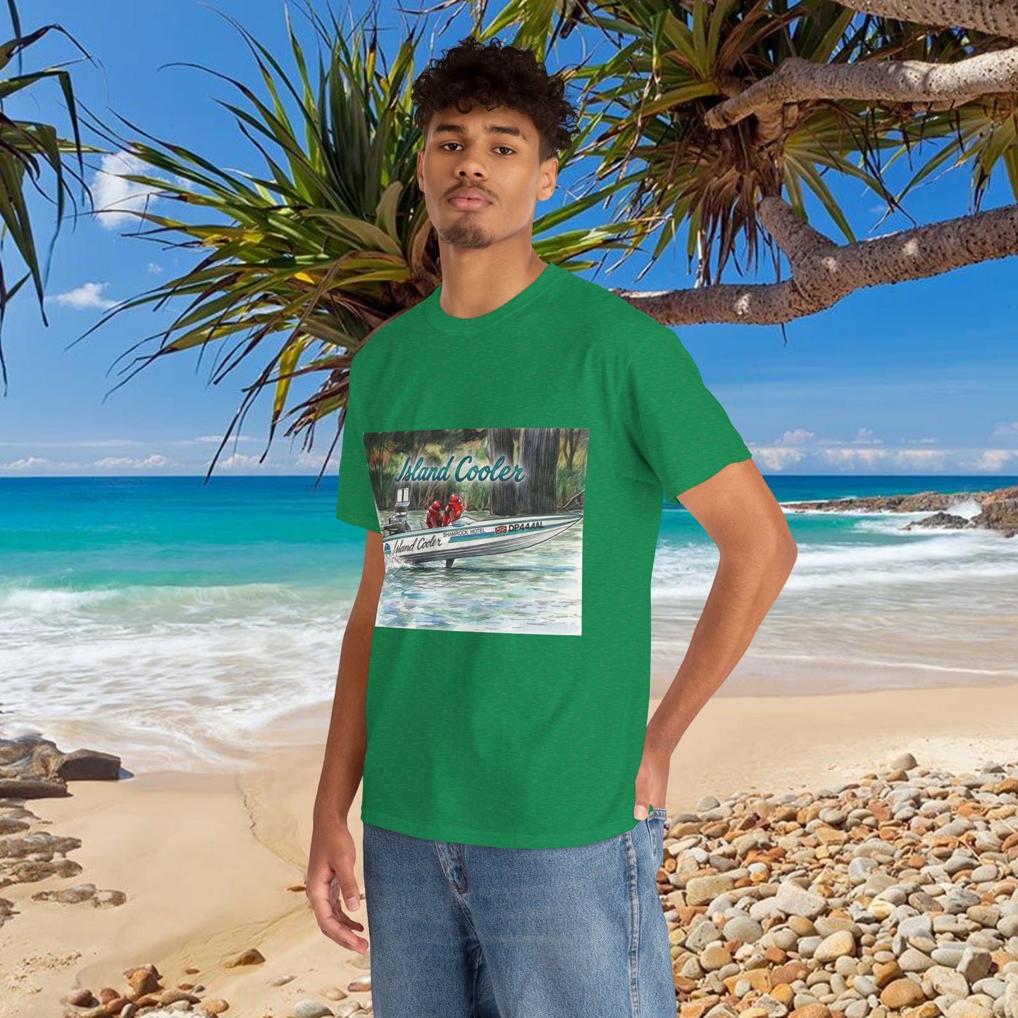 ISLAND 🏝️ COOLER Australian Water Ski Racing Tribute Range T-shirt Celebrates the Original Kings of the Murray