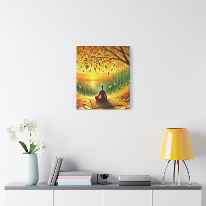 Hand Painted Canvas Wall Art Print - Meditation