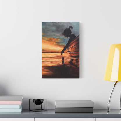 Hand Painted Canvas Wall Art Print - Reflection