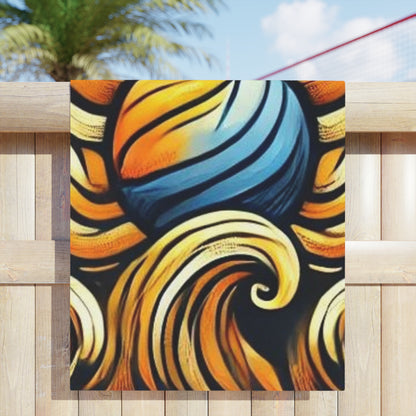 Sun Flames Beach Towel