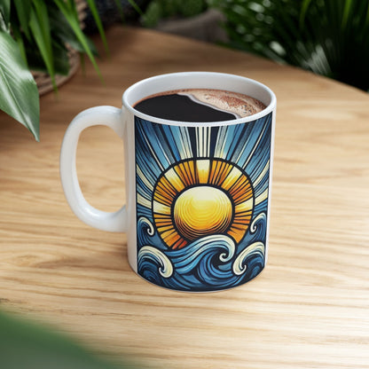 Bad Lad Oz Golden Hour Ocean Sun Coffee Cup