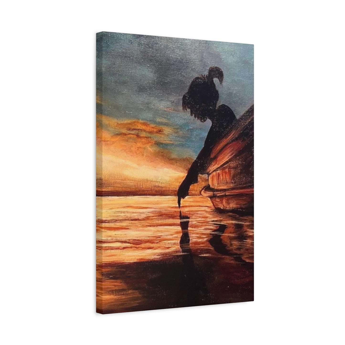Hand Painted Canvas Wall Art Print - Reflection