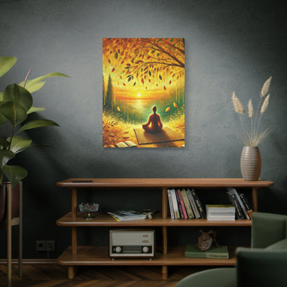 Meditation Canvas Wall Art - Hand Painted Design