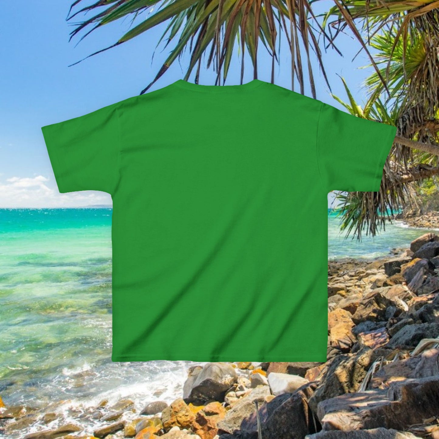 Bad Lad Australia Beach Bum Kids Unisex Tee - Fun, Aussie Pride Kids T-Shirt, featuring a Vibrant and Colourful Summer design