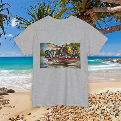 STINGA Australian Water Ski Racing Tribute T-shirt celebrating the incredible success of the Connelly known as a LEGEND in ski racing