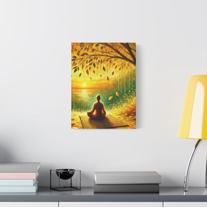 Hand Painted Canvas Wall Art Print - Meditation