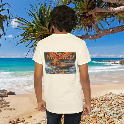 FIREBIRD Australian Water Ski Racing Tribute T-shirt celebrating a favourite of the sport globally for multiple decades and Championships