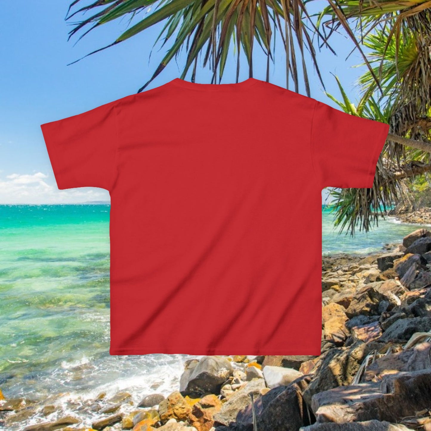 Bad Lad Australia Beach Bum Kids Unisex Tee - Fun, Aussie Pride Kids T-Shirt, featuring a Vibrant and Colourful Summer design