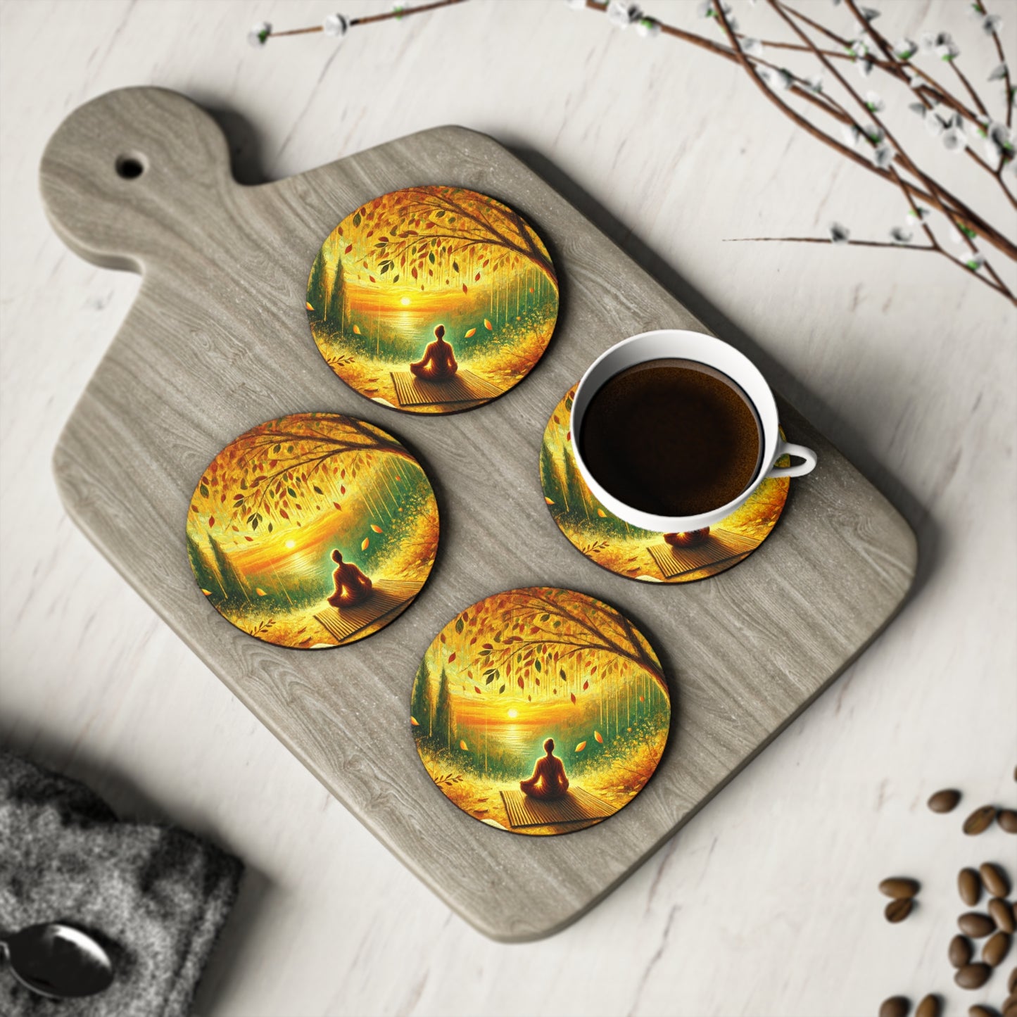 The Relaxation Range - Meditation Drink Coasters