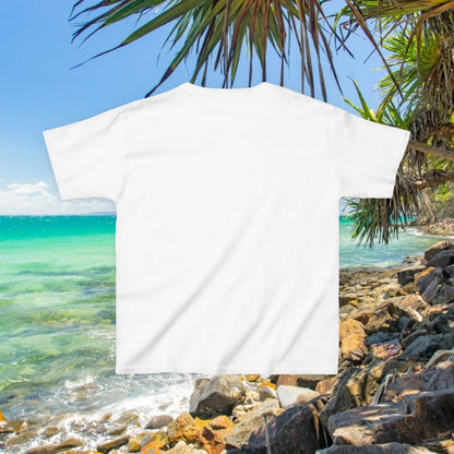 Bad Lad Australia Beach Bum Kids Unisex Tee - Fun, Aussie Pride Kids T-Shirt, featuring a Vibrant and Colourful Summer design