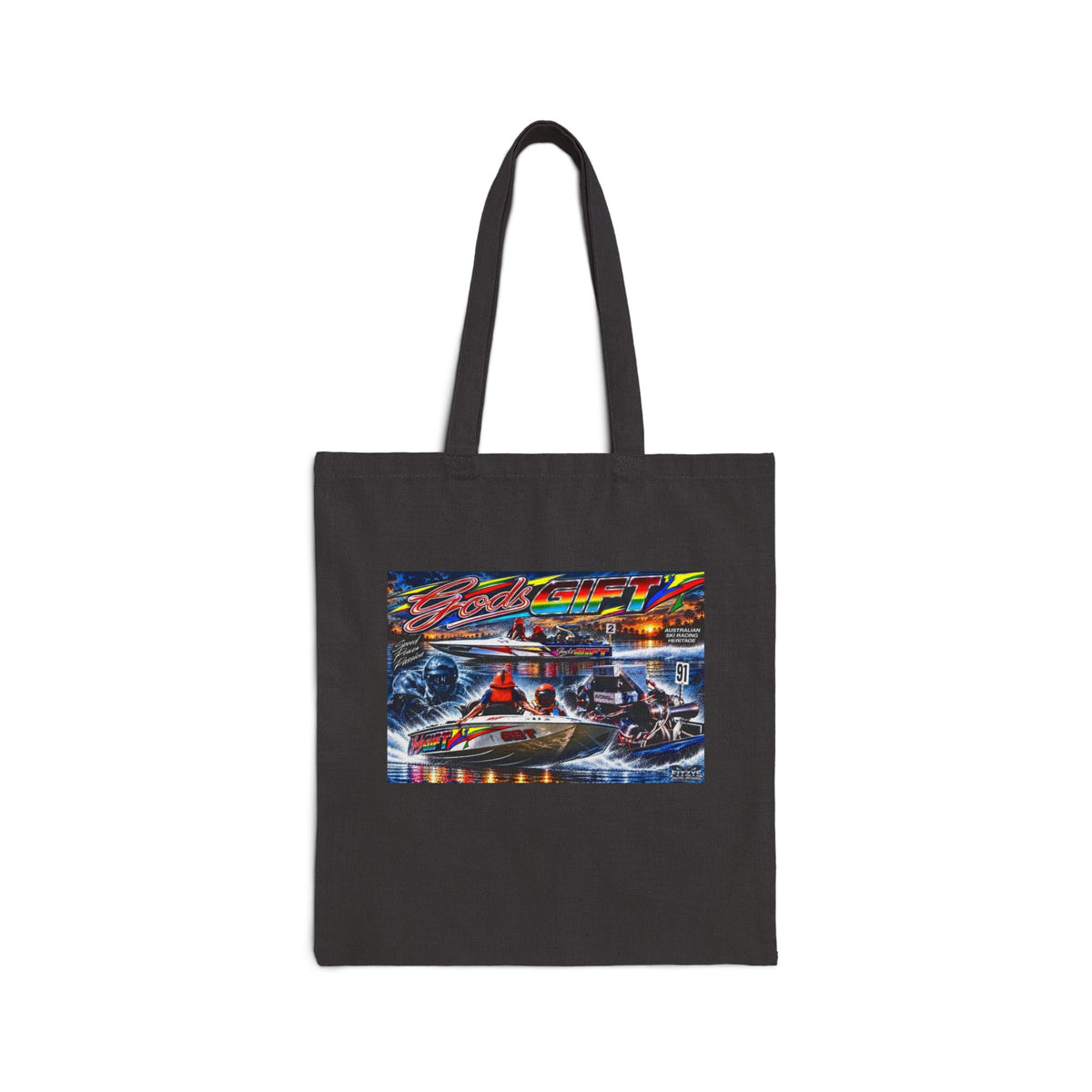 Gods Gift Canvas Tote Bag is a vivid and wild Tribute colour printed Bag with Dual Sided Printing to choose from