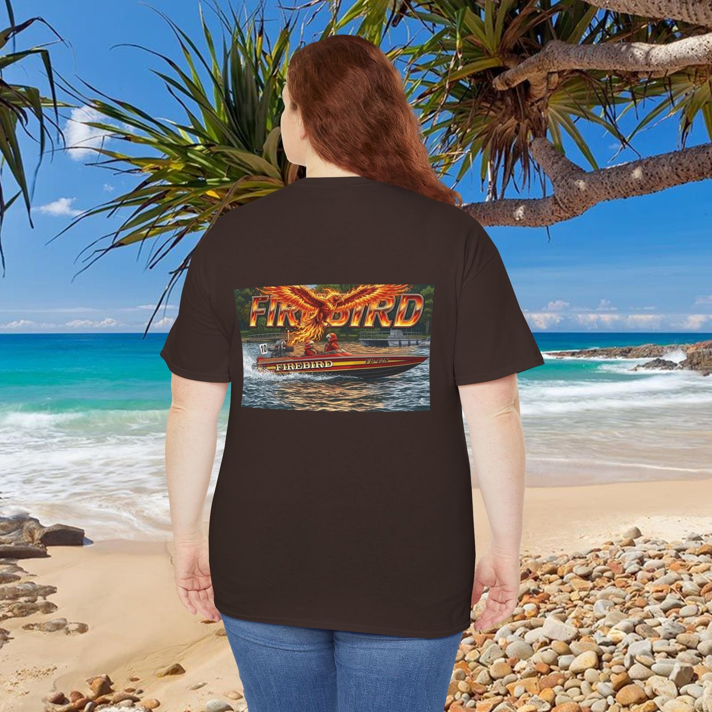 FIREBIRD Australian Water Ski Racing Tribute T-shirt celebrating a favourite of the sport globally for multiple decades and Championships