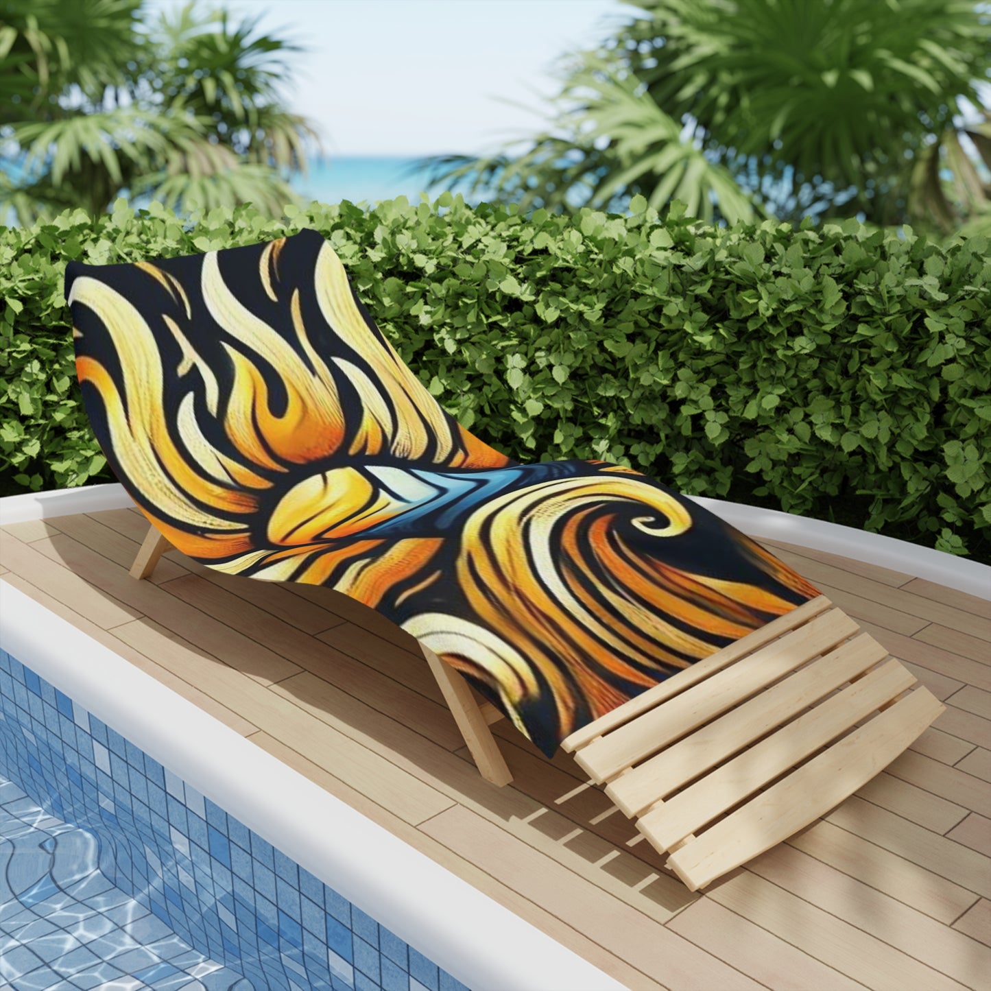 Sun Flames Beach Towel