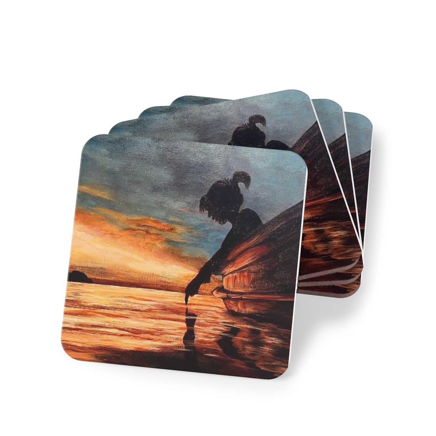 Reflection Cork Drink Coasters