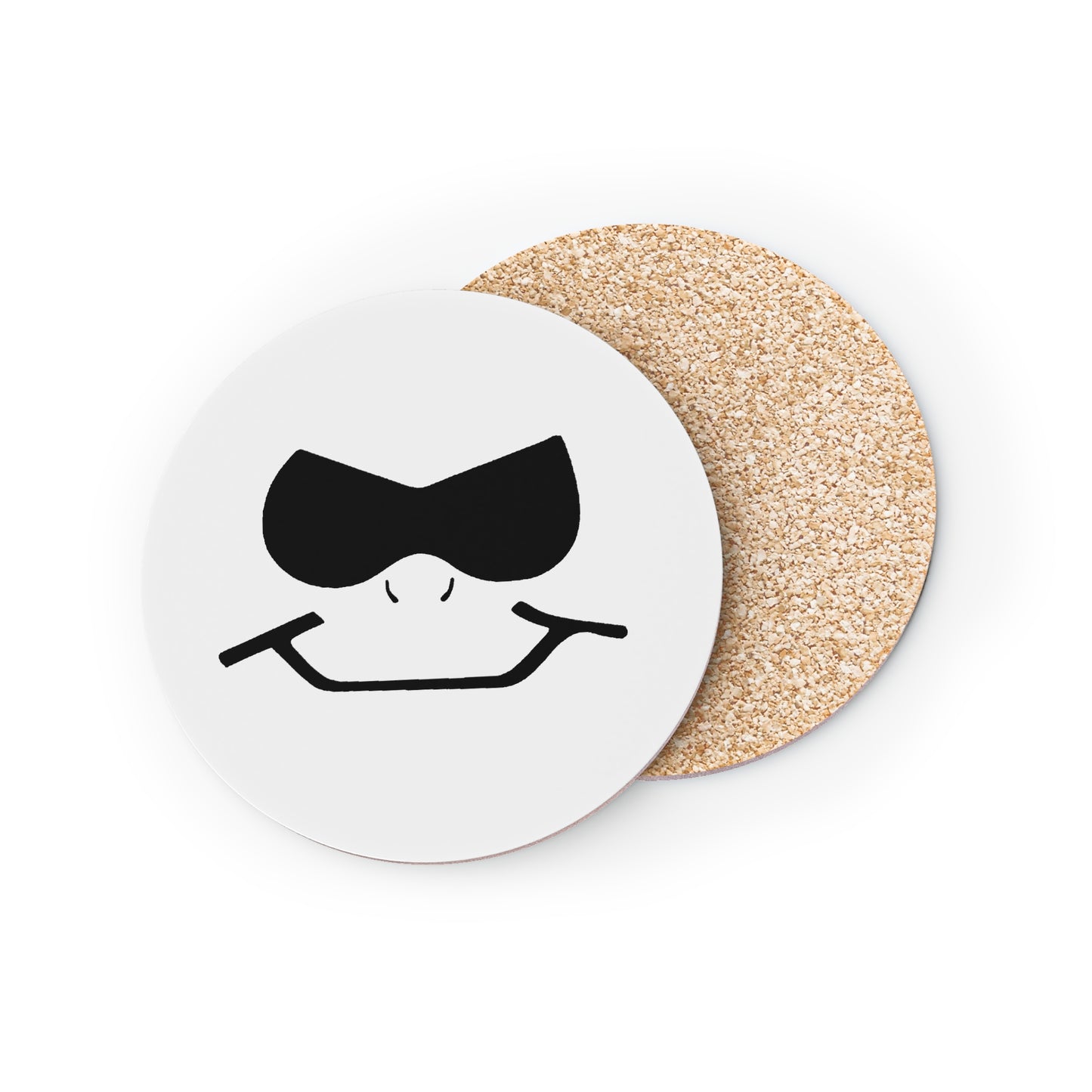 Bad Lad Smiley Cork Drink Coasters