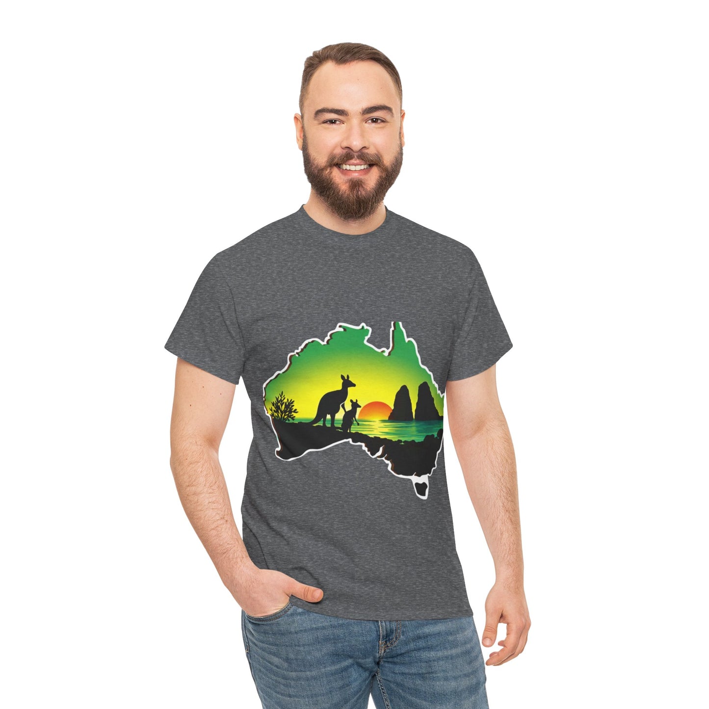 Bad Lad Map of Oz Kangaroo T-shirt