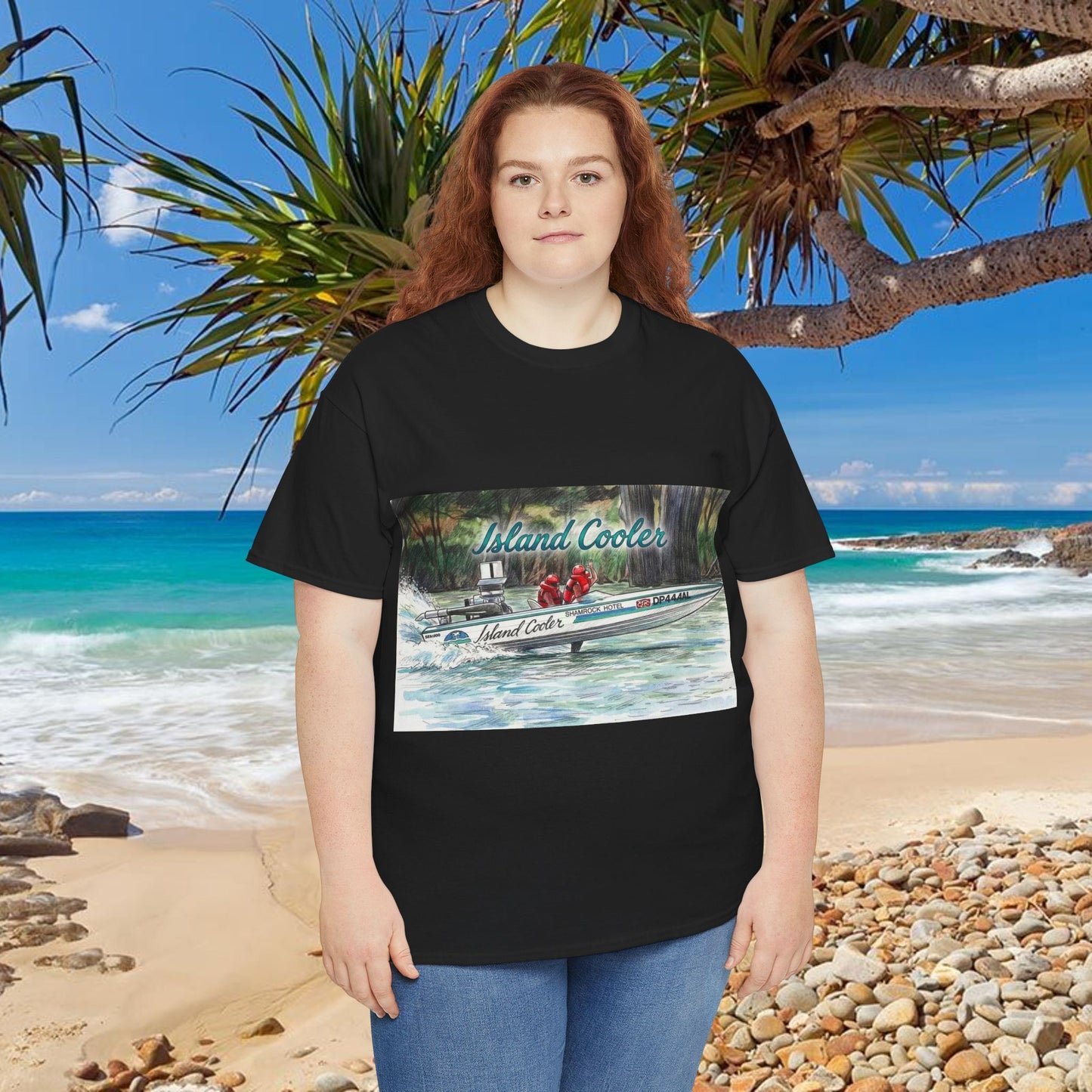 ISLAND 🏝️ COOLER Australian Water Ski Racing Tribute Range T-shirt Celebrates the Original Kings of the Murray