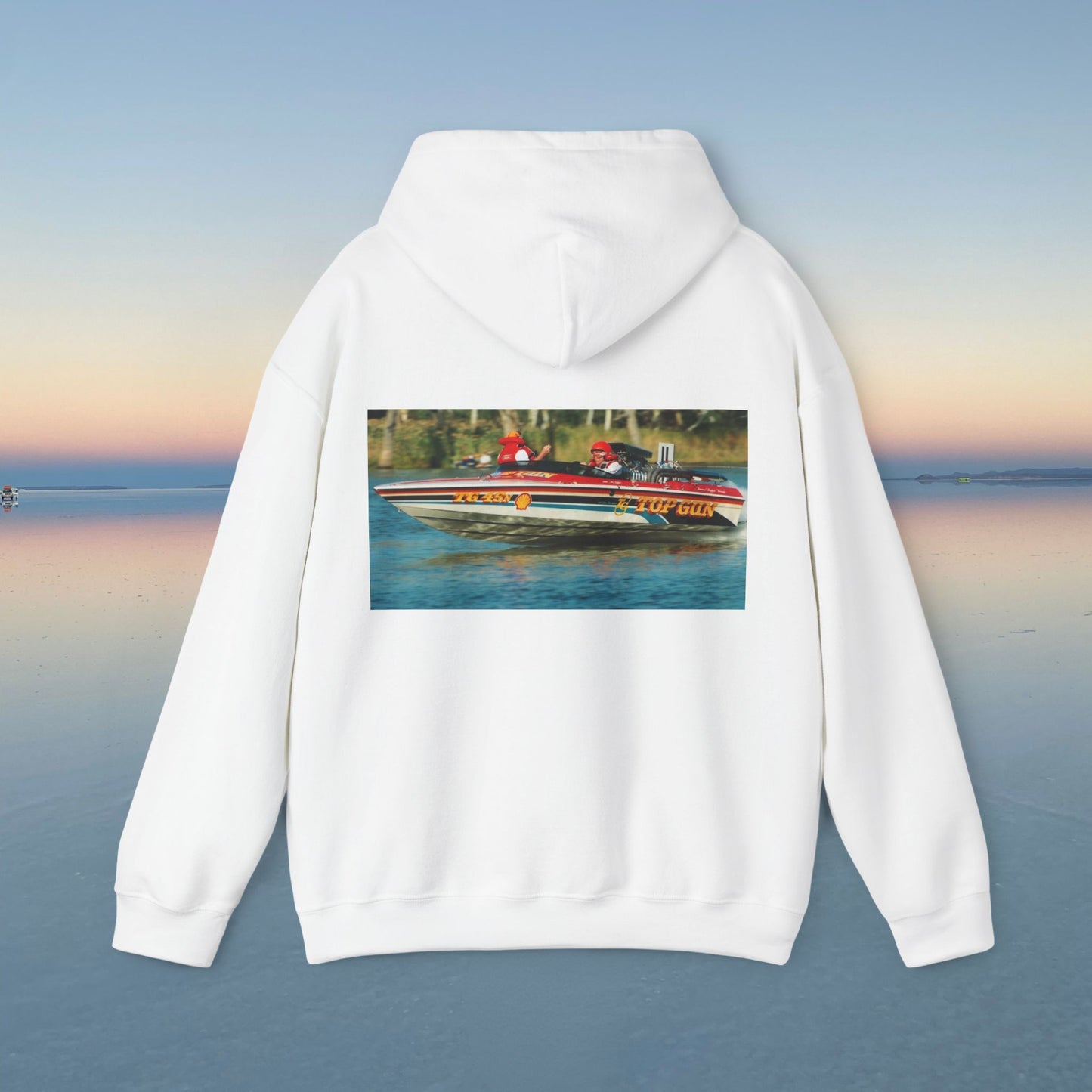 The Tribute Range - featuring the Iconic Top Gun. This Bad Lad Oz  Australian Water Ski Racing Hoodie, will keep you toasty warm.  sweatshirt