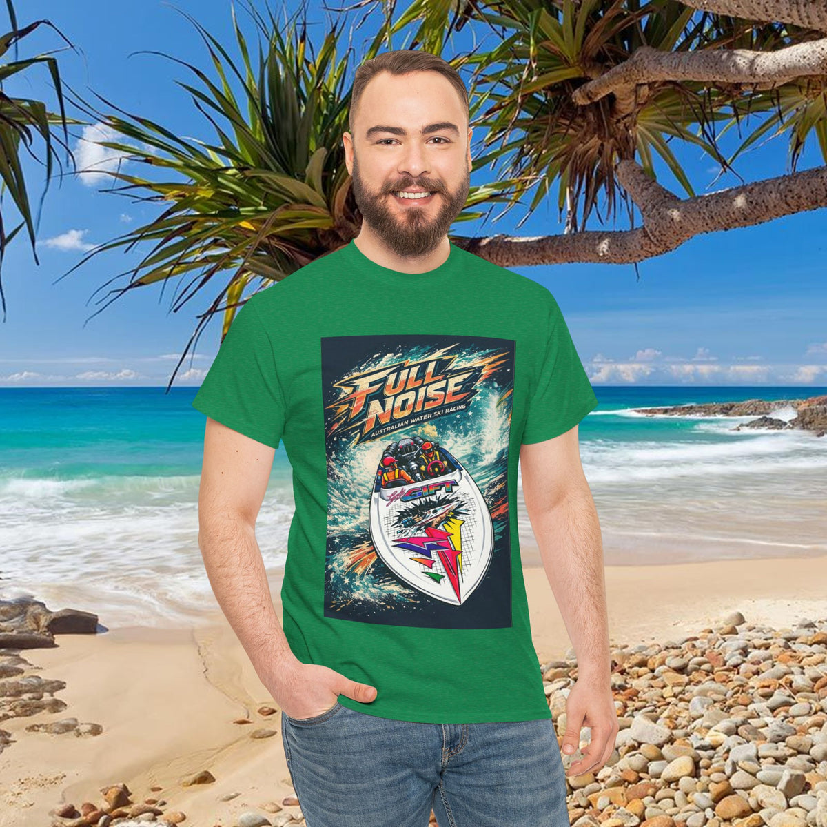 Gods Gift Australian Waterski Racing Boat Tribute Tee | Twin Turbo Old School Aussie Champion Game Changer
