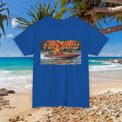 FIREBIRD Australian Water Ski Racing Tribute T-shirt celebrating a favourite of the sport globally for multiple decades and Championships