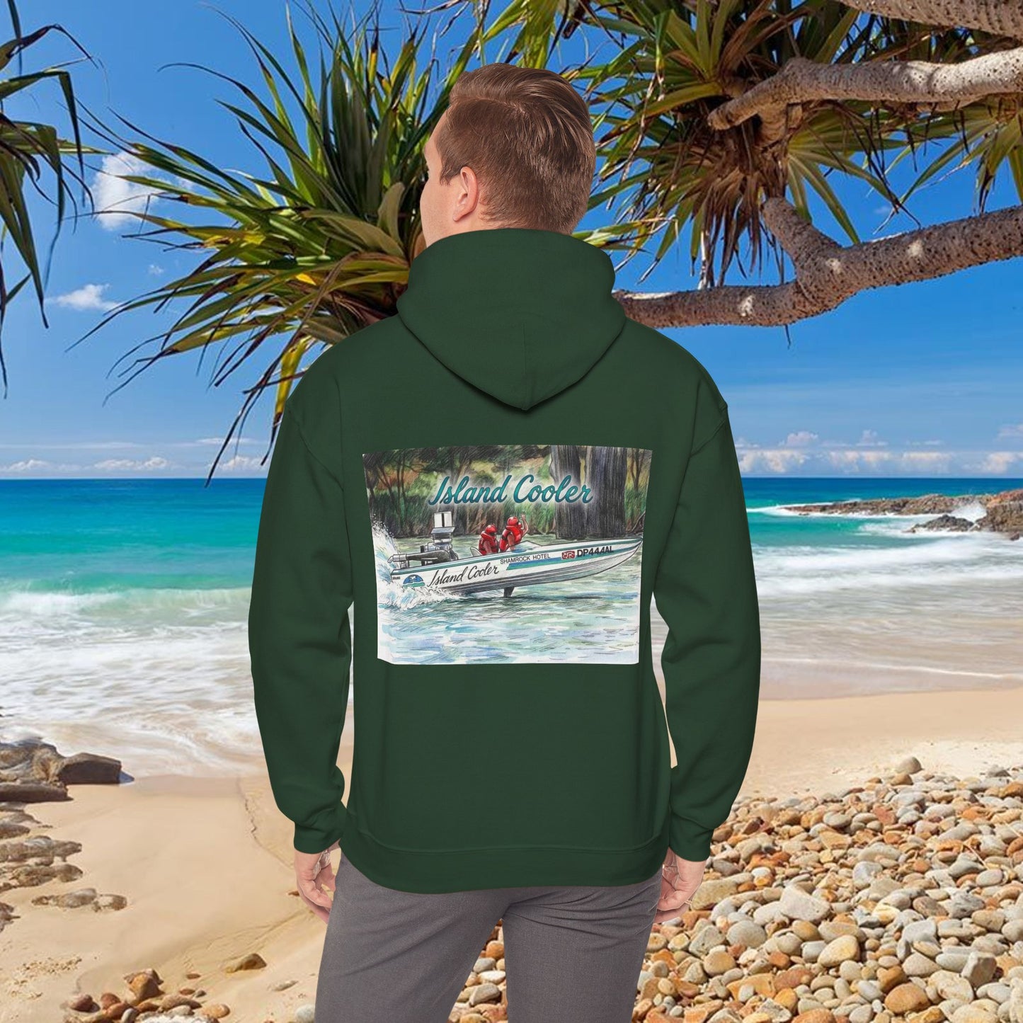 The Tribute Range - Island Cooler Water Ski Racing Boat Hoodie