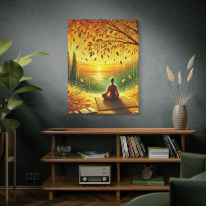 Meditation Canvas Wall Art - Hand Painted Design