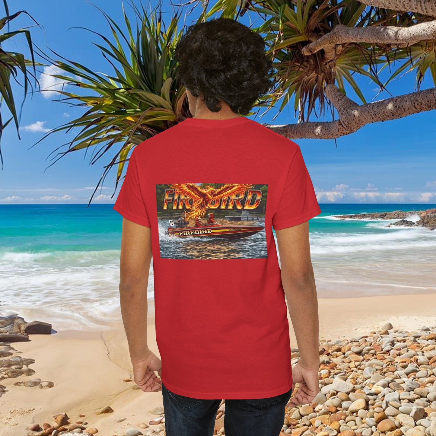 FIREBIRD Australian Water Ski Racing Tribute T-shirt celebrating a favourite of the sport globally for multiple decades and Championships