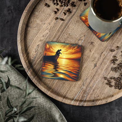 On The Lake Cork Drink Coasters
