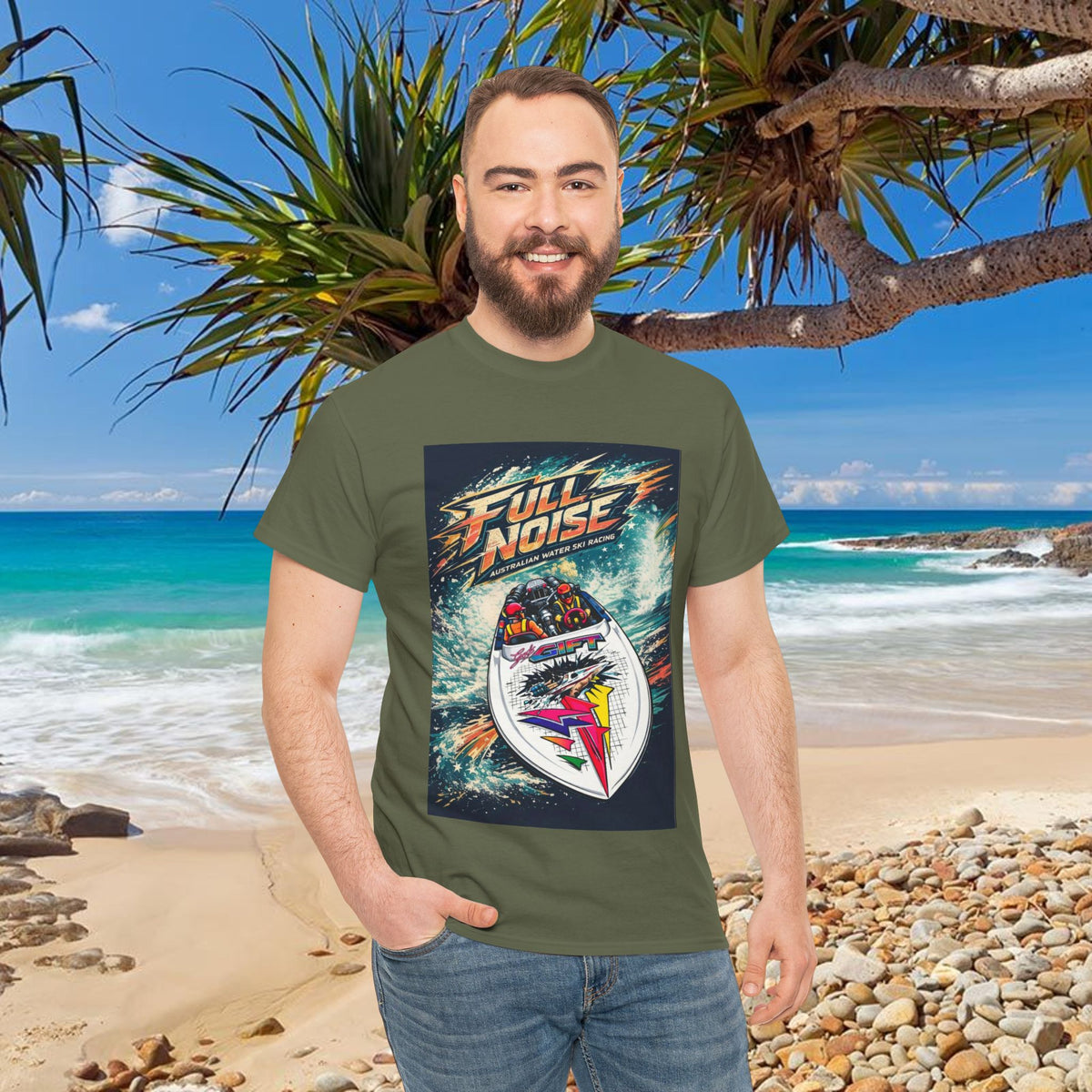 Gods Gift Australian Waterski Racing Boat Tribute Tee | Twin Turbo Old School Aussie Champion Game Changer