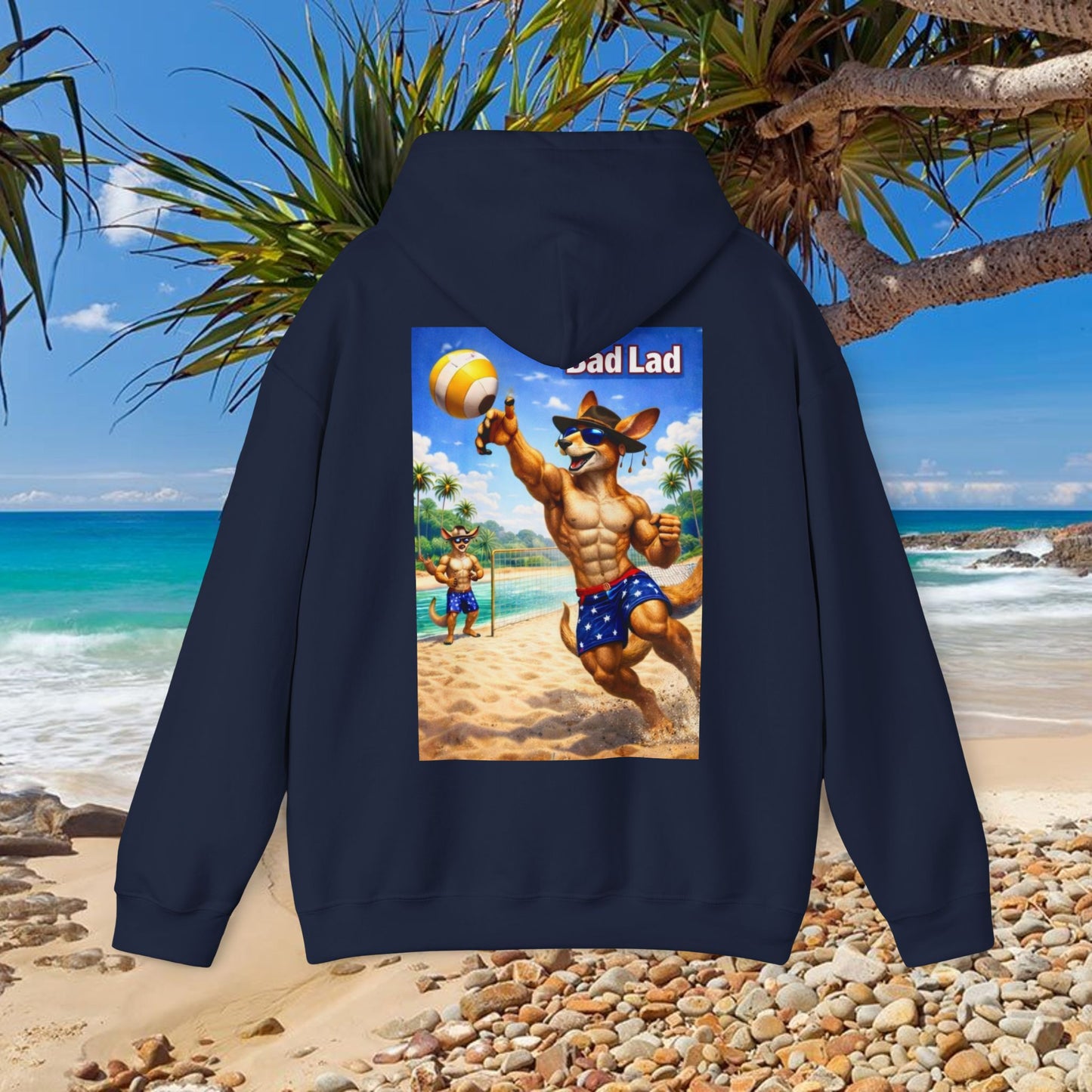 Bad Lad Oz Beach Volleyball Kangaroo Hoodie