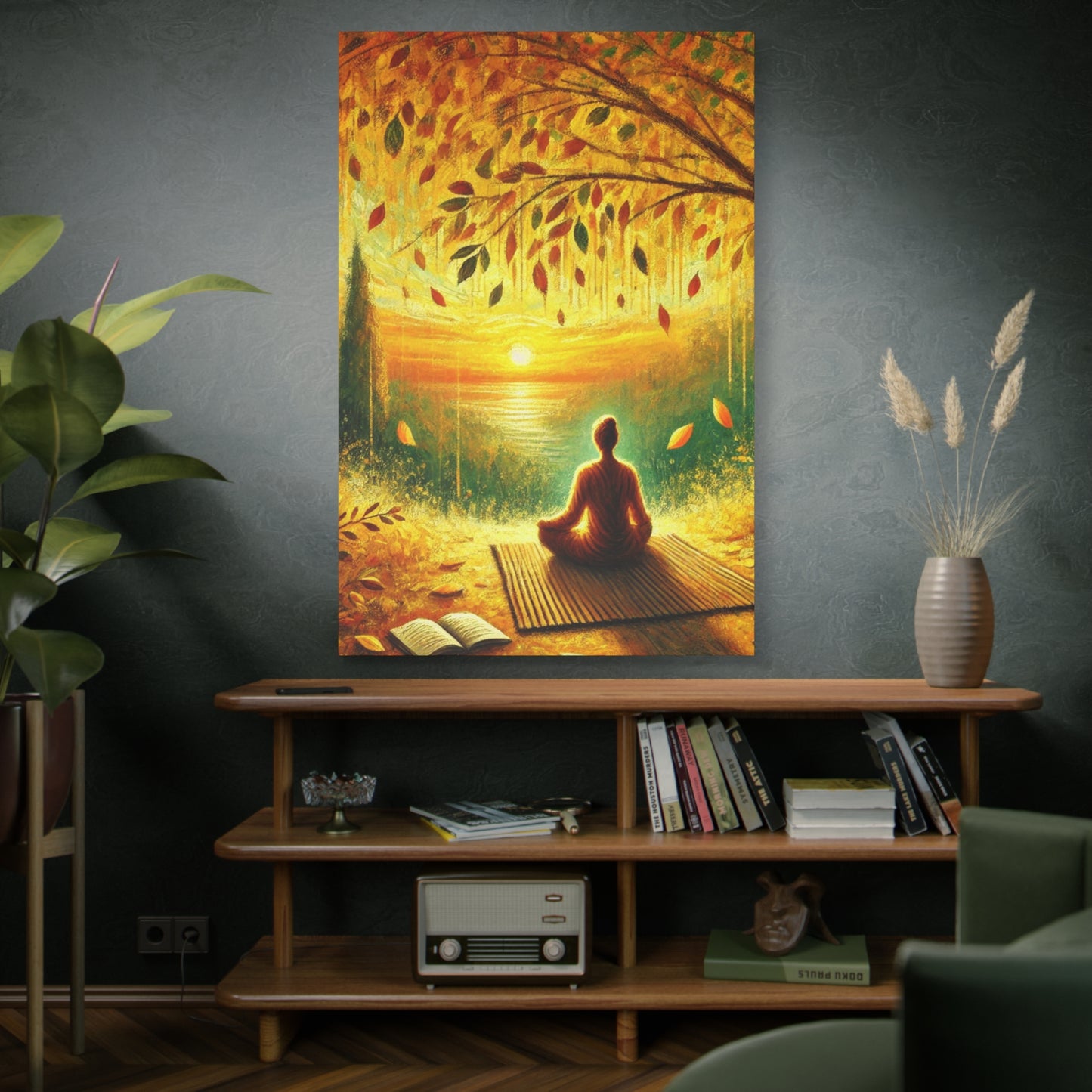 Meditation Canvas Wall Art - Hand Painted Design