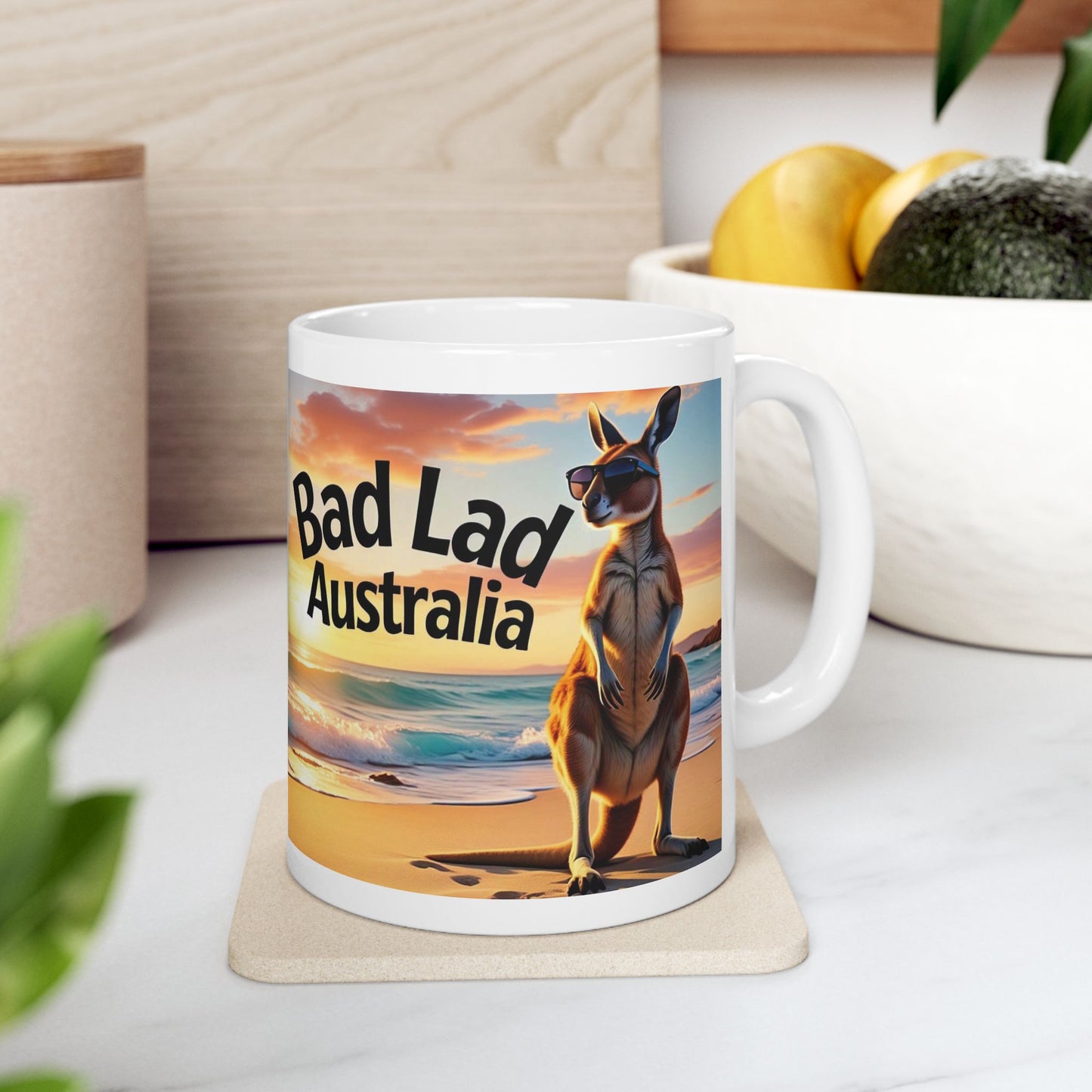 Bad Lad Oz Kangaroo Wave Mug