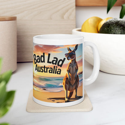 Bad Lad Oz Kangaroo Wave Mug