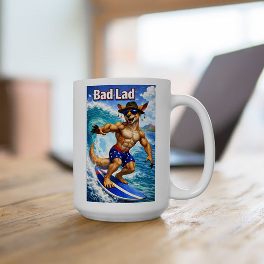 Bad Lad Action Roo Collection - Surfing Roo Coffee Mug